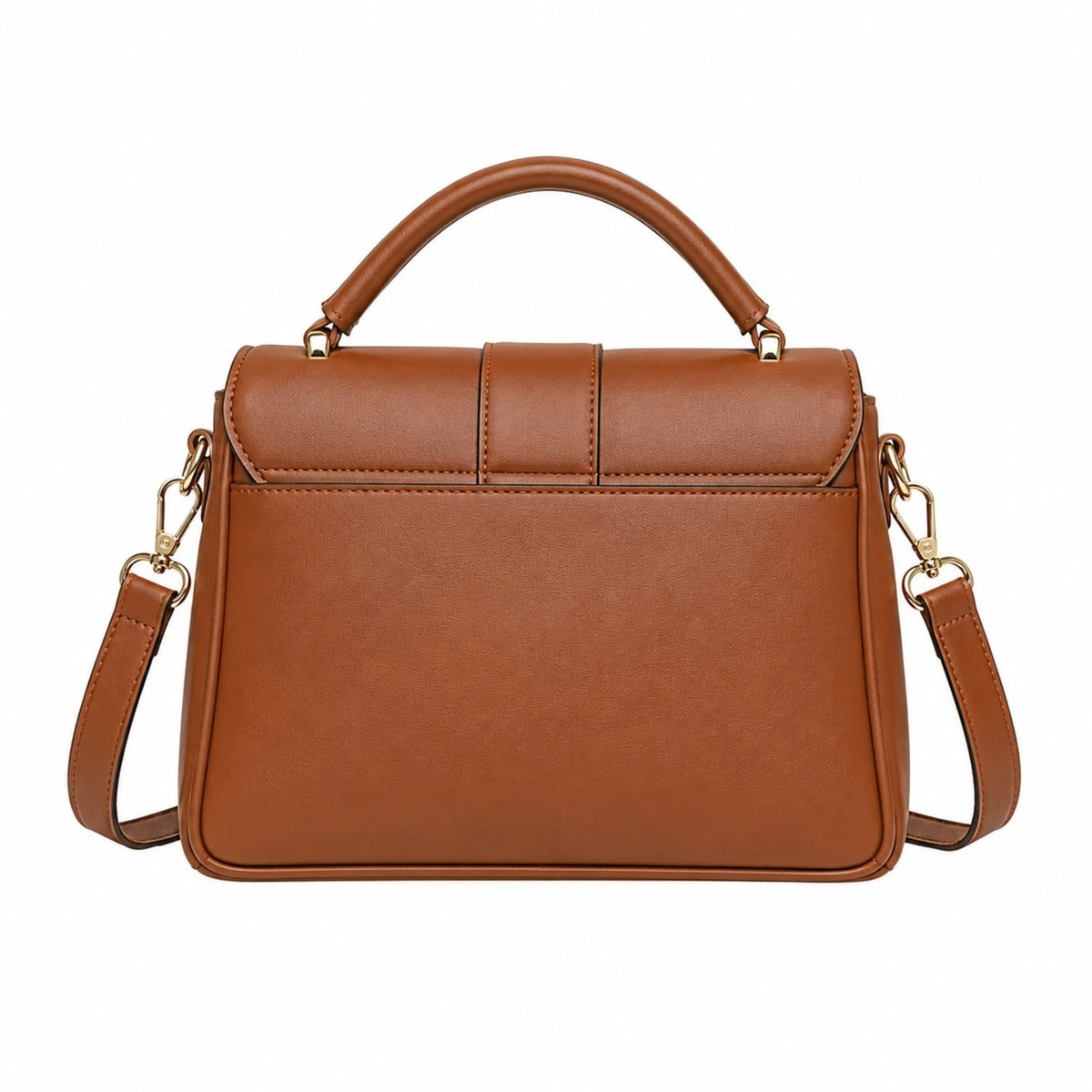 Bagovia Women's Brown Leather Satchel Handbag