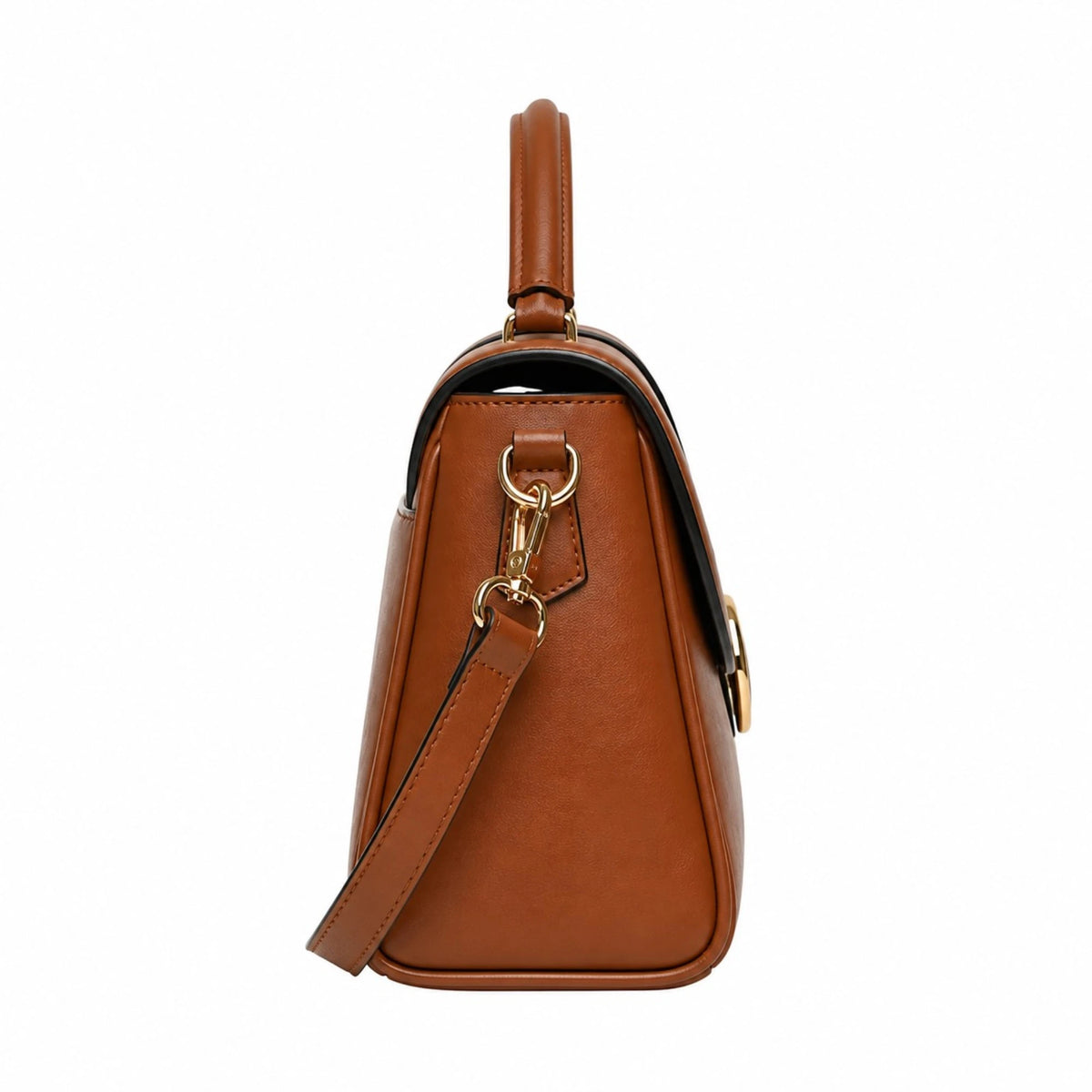 Bagovia Women's Brown Leather Satchel Handbag