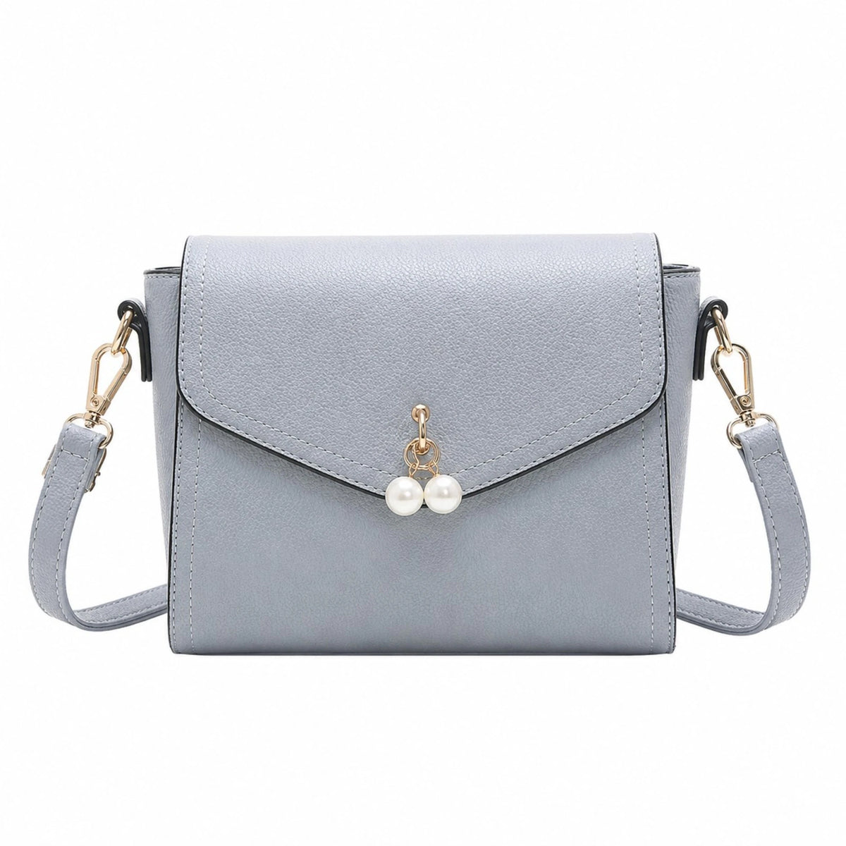 Bagovia Women’s Gray Leather Crossbody Handbag