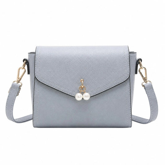 Bagovia Women’s Gray Leather Crossbody Handbag