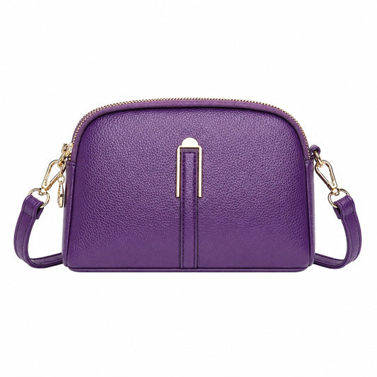 Bagovia Women’s Purple Leather Crossbody Handbag