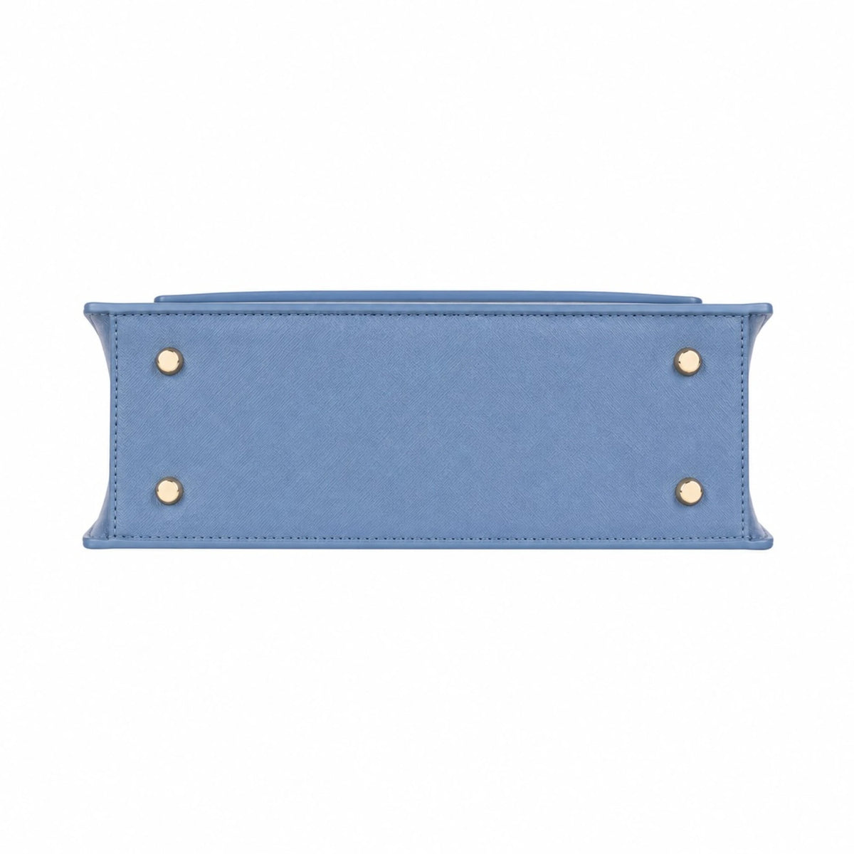 Bagovia Women’s Blue Leather Handbag with Top Handle