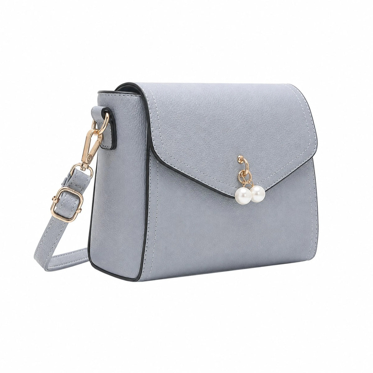 Bagovia Women’s Gray Leather Crossbody Handbag