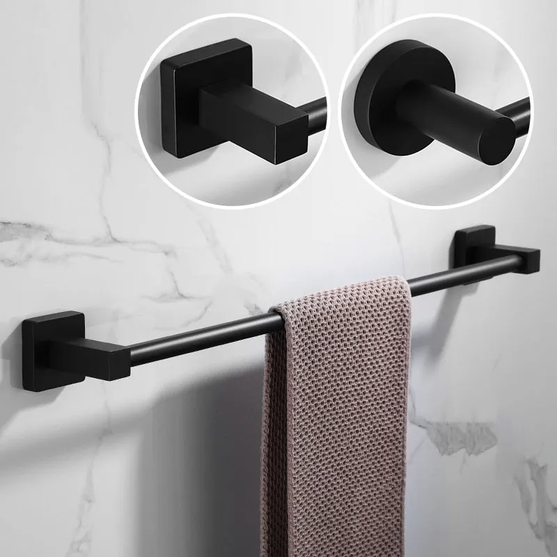 Black Towel Racks Bathroom Towel Rack Aluminum Black Wall Towel Rail