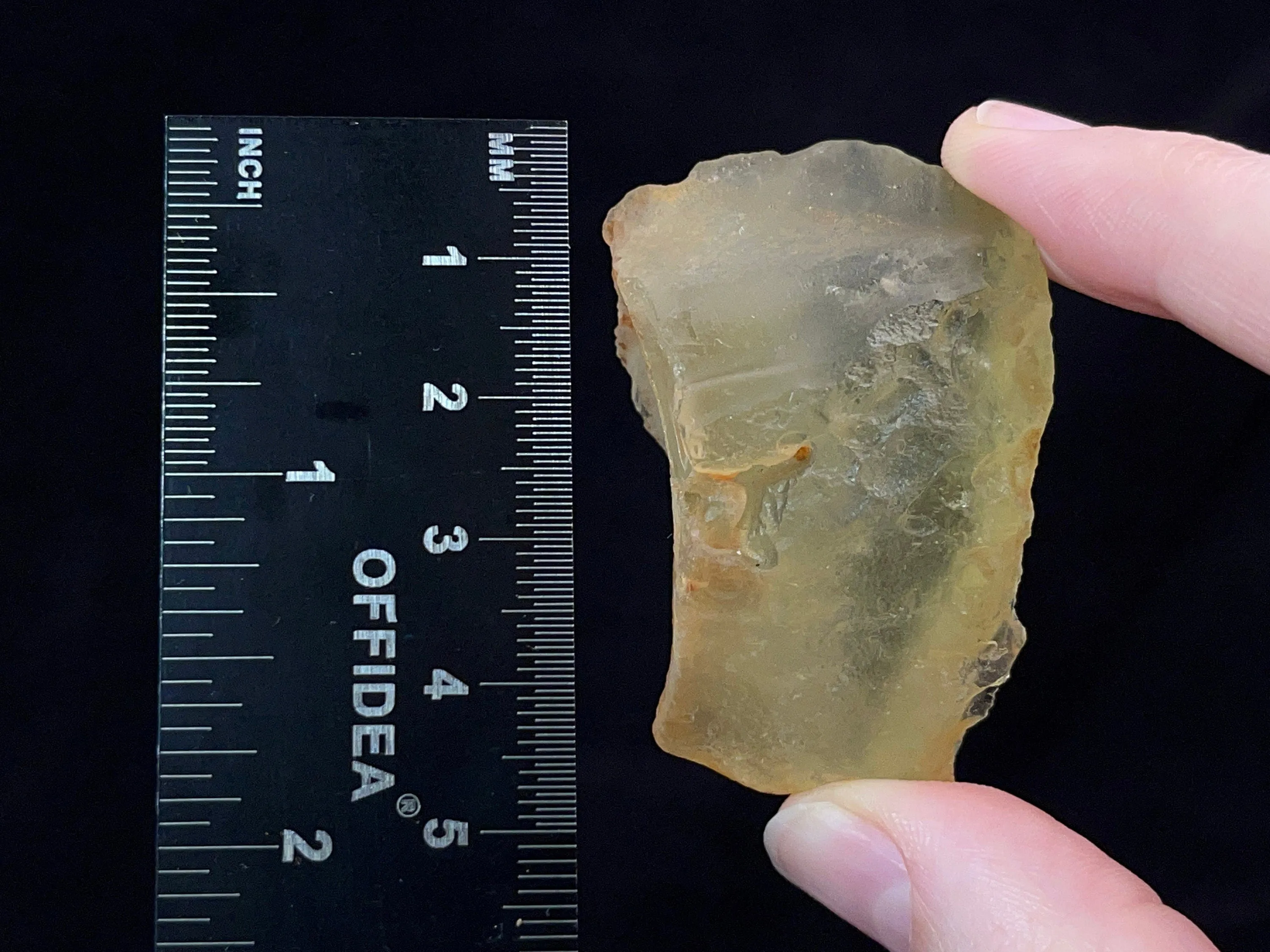 LIBYAN DESERT GLASS, Raw Crystal - Rare, 2A Grade, Large, 36.2g - Metaphysical, Healing Crystals and Stones, 47214