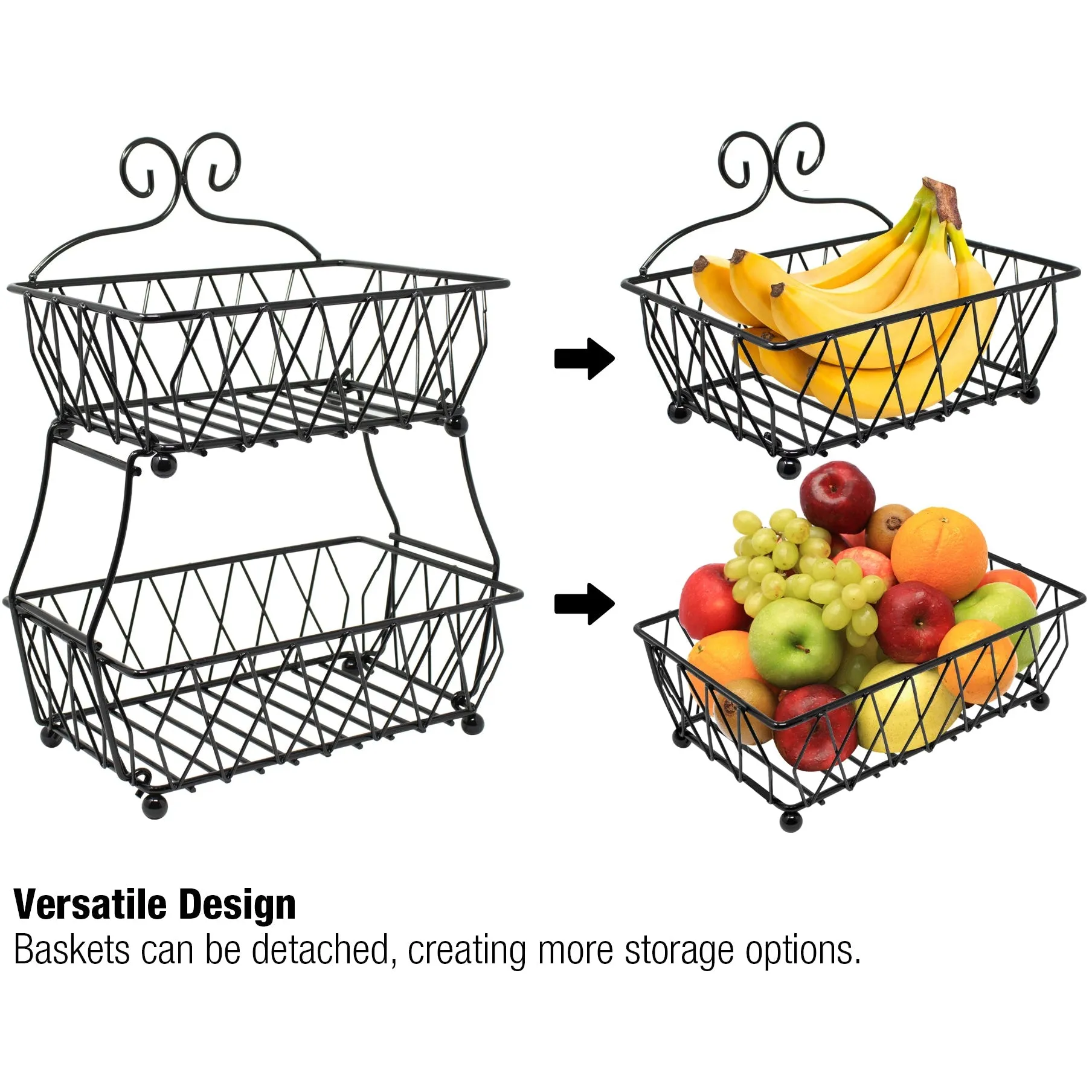 Wire Breadbasket Stand (2 Tier)